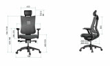 Кресло для офиса Schairs TONE-F01B, Цвет: синий