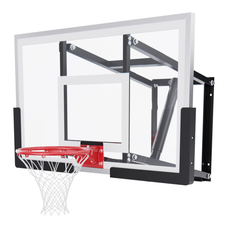 Баскетбольный щит DFC со съёмным регулятором высоты, стекло 6 мм, 110 х 70 см